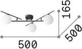 Produktbild Ideal lux ATLAS G9 Deckenleuchte 3x dimmbar Schwarz warmweiss 311357 (370 lm, G9)