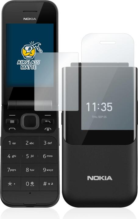 Productafbeelding BROTECT AirGlass Matte kogelwerende glasfolie (1 Stuk, Nokia 2720 Flip)