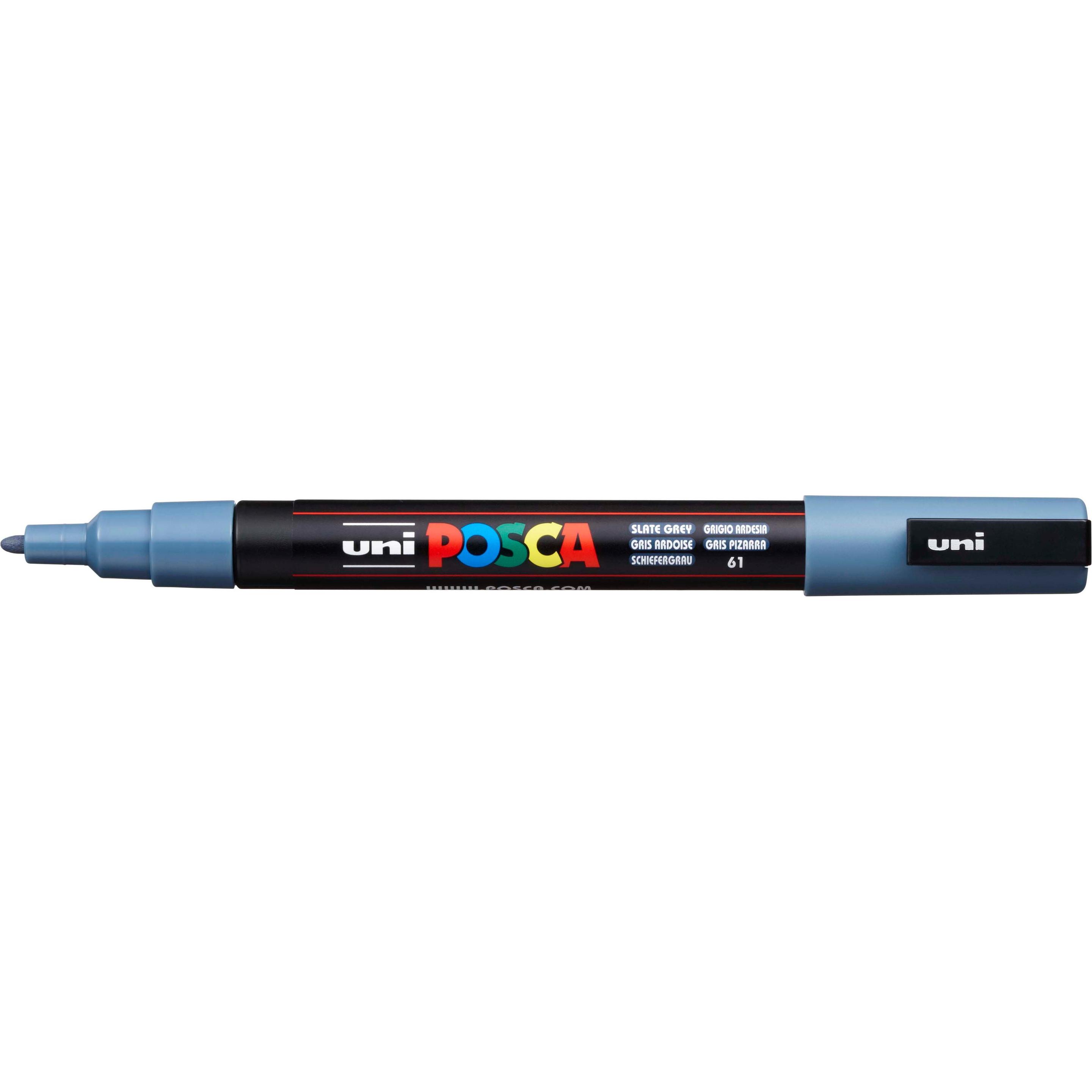 6x Posca, Marker, Marker PC-3M Rundspitze (Grey, 1.30 mm, 1 x)