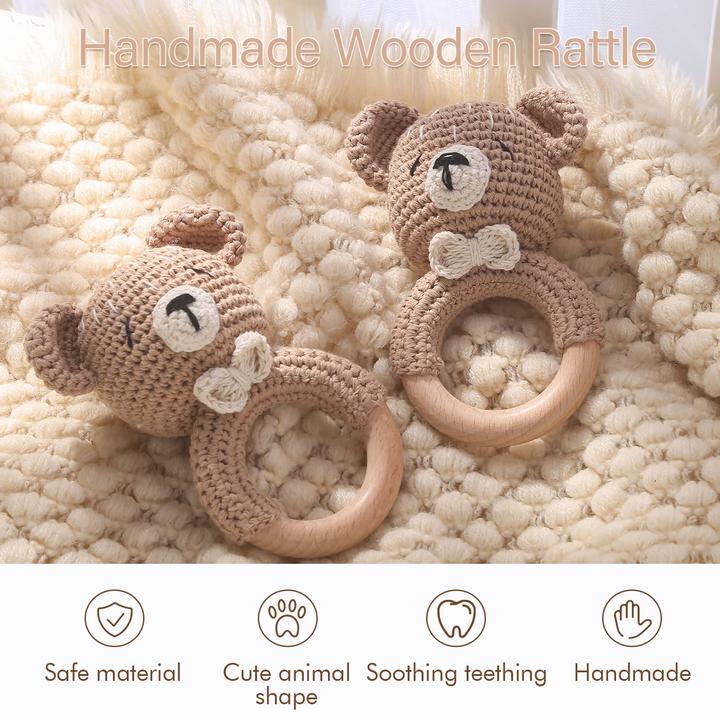 Produktbild Activity Board Babyrassel, Greifling, Babyrassel aus Holz