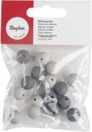 Produktbild Rayher Silikonperlen, 12mm ø, dunkelgrau, 16 Stück
