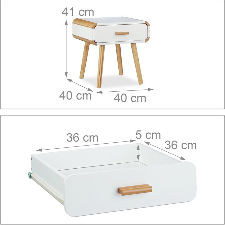 Produktbild Relaxdays Nachttisch (40 x 40 x 41 cm)