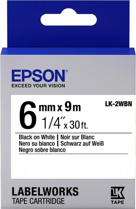 Epson Labelcassette Lk-7wbn (3.60 cm, Zwart)