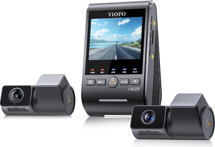 Viofo A329T 3CH (Front + Telephoto + Rear camera + GPS + CPL) Dashcam (Bluetooth, GPS receiver, Built-in microphone, 4K)
