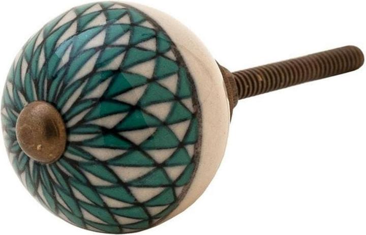 Tranquillo Maniglia per mobili fatta a mano, Ø 3 cm, multicolore/ottone