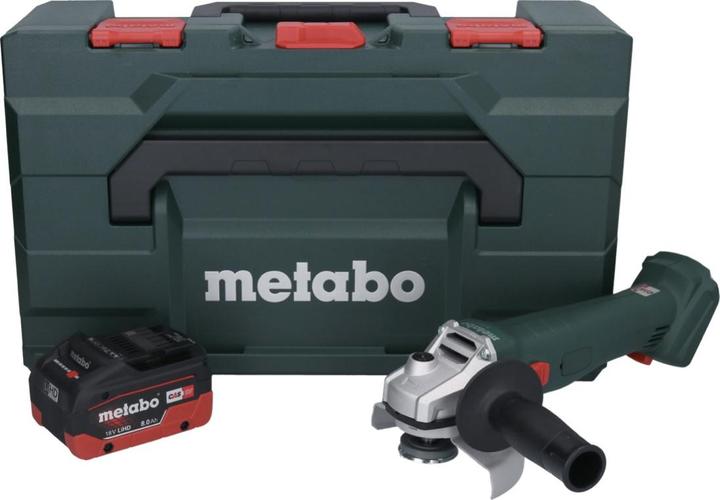 Actual product image Metabo W 18 L 9-125 Battery angle grinder 18 V 125 mm + 1x battery 8.0 Ah + metaBOX - without charger (125 mm)