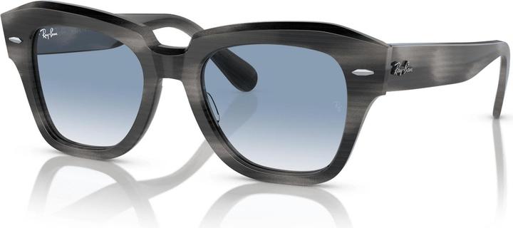 Blau, Grau gestreift, Klar