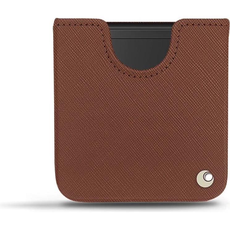 Noreve Lederschutzhülle (Samsung Galaxy Z Flip), Smartphone Hülle, Braun