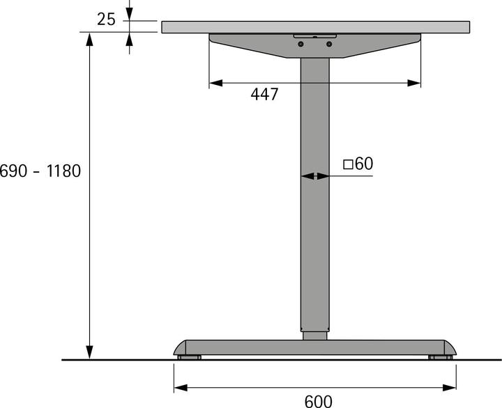 Produktbild Hettich Steelforce Pro 300 slim 690-1180 mm schwarz