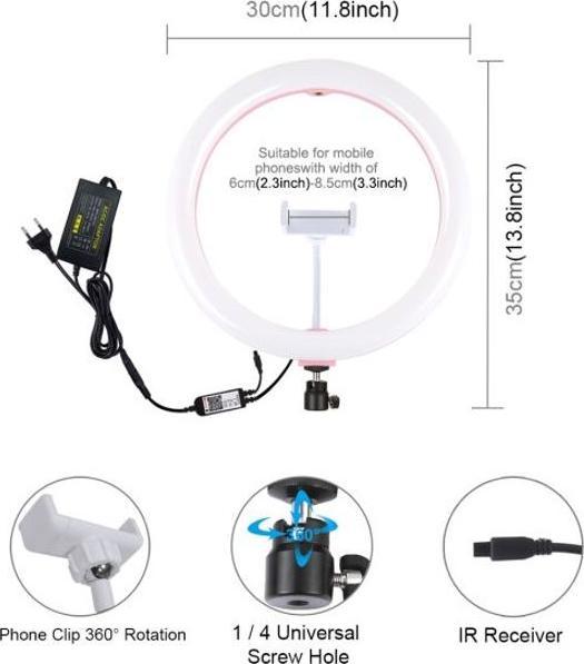 Actual product image Puluz 12" RGB LED ring light (Ring light)