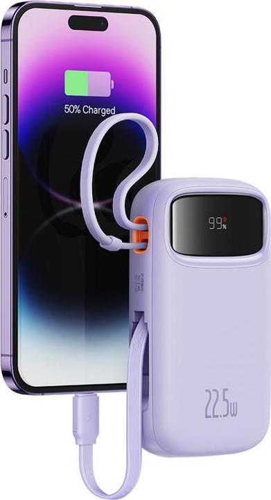 Produktbild Baseus Powerbank Qpow Pro+, 10000mAh, 22.5W, QC + PD, Purple (10000 mAh, 22.50 W)
