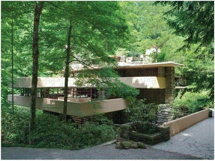 Actual product image Abrams & Chronicle 49605 - Frank Lloyd Wright Fallingwater - Puzzle, 2-sided, 500 pieces (500 pieces)