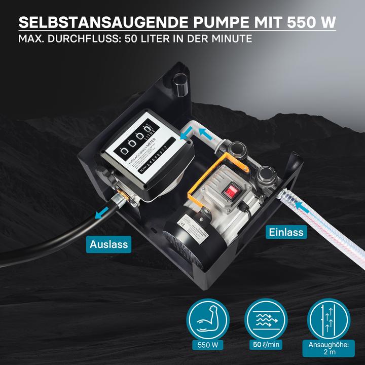 Immagine prodotto Wiltec Pompa per gasolio e olio combustibile 230V/750W 80l/min autoadescante Pistola