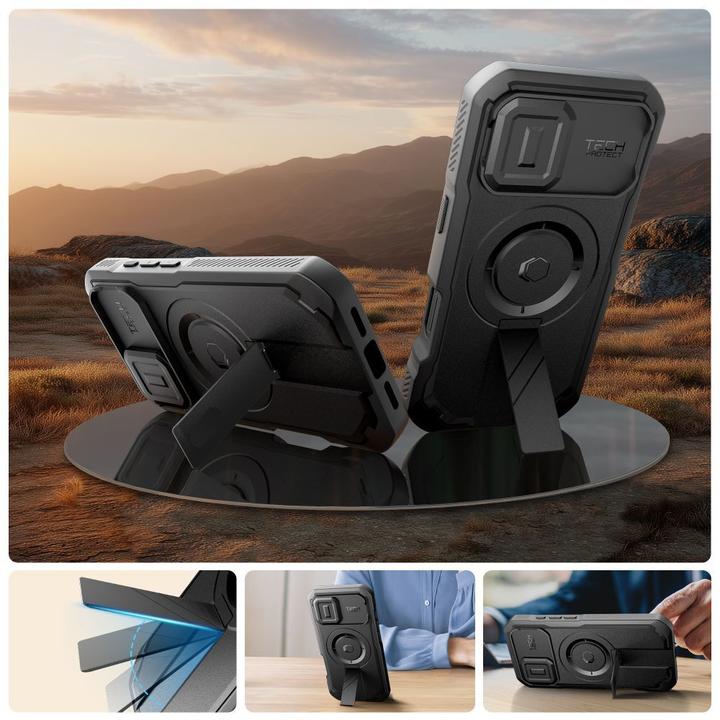 Immagine prodotto Tech-Protect Kevlar MagSafe Hülle für iPhone 17 - Schwarz (Apple iPhone 17)