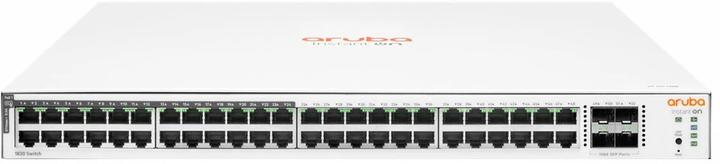 HPE E Aruba Instant On 1830 Switch 4 porte SFP, 24 PoE, 1U, Layer 2, Plug and Play, DOS (48 Porti)