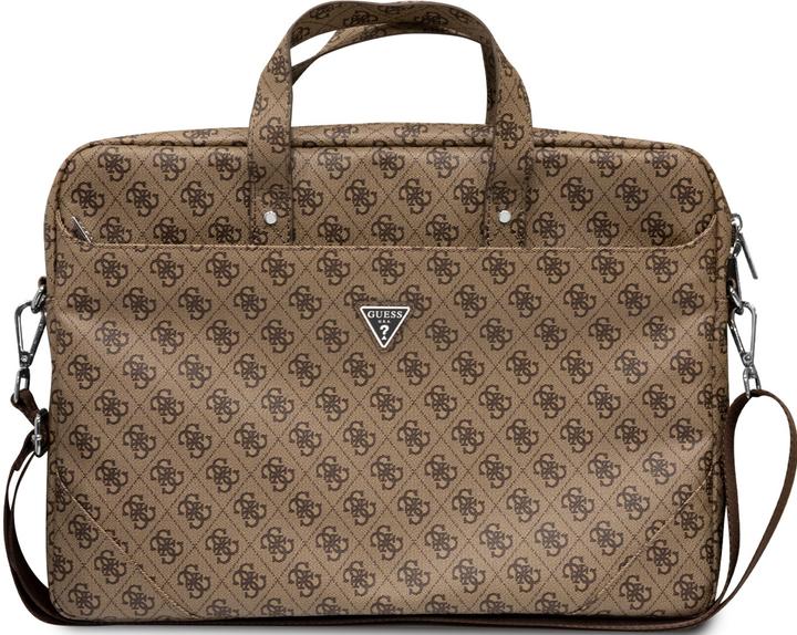 Actual product image Guess Torba GUCB15P4TW 16" brązowy/ brown Saffiano 4G Triangle Logo (16")