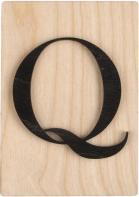 Actual product image Rayher Wooden letter Q, FSC Mixed Credit, black