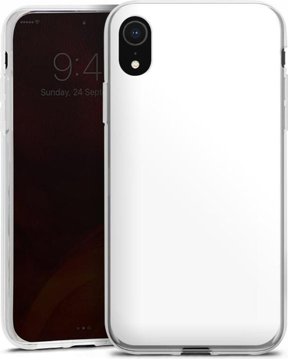 Produktbild DeinDesign Silikon Hülle für Apple iPhone Xr Handyhülle Case Smartphone Schutzhülle Farbe einfarbig weiss (Apple iPhone XR)