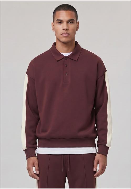 Produktbild Urban Classics Oversized Piqué Longsleeve Polo cherry M (M)