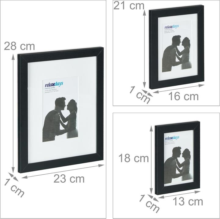 Produktbild Relaxdays 10x Bilderrahmen (10 x 15 cm, 13 x 18 cm, 20 x 25 cm)