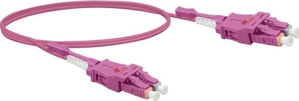 Produktbild Exertis Connect LWL Patchkabel Uniboot, 50/125 µm, OM4-Faser, LC Duplex Stecker/ LC Duplex Stecker, UPC, erika, 5,0 (5 m)