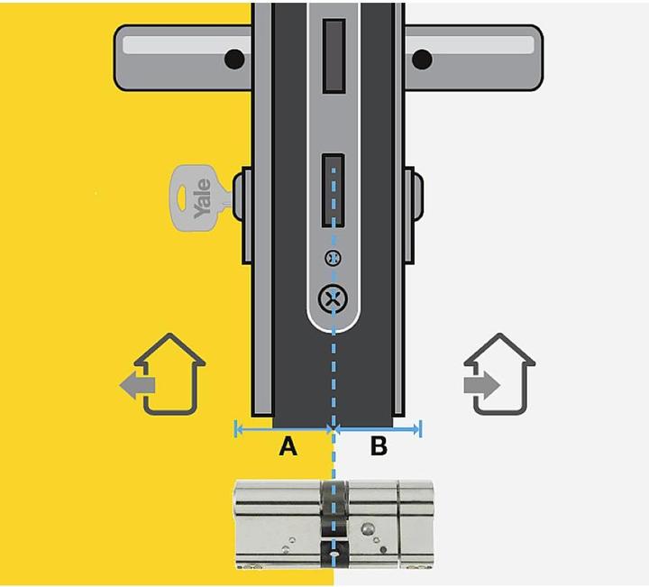 Produktbild Yale Profil Doppelzylinder Doppelzyl. Serie 600, 45/45mm (Profilzylinder)