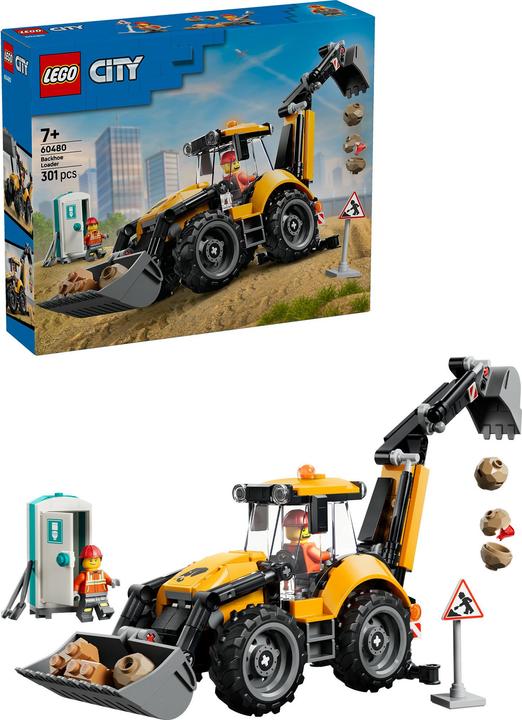 Actual product image LEGO 60480 Gelber Baggerlader