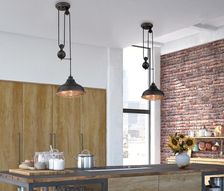 Actual product image Westinghouse Pendant Light Chaves Bronze with Rope Pull (E27)