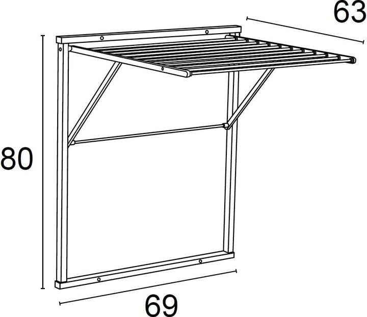 Produktbild Arredamentiitalia Wandwäscheständer Weiss (6.50 m)