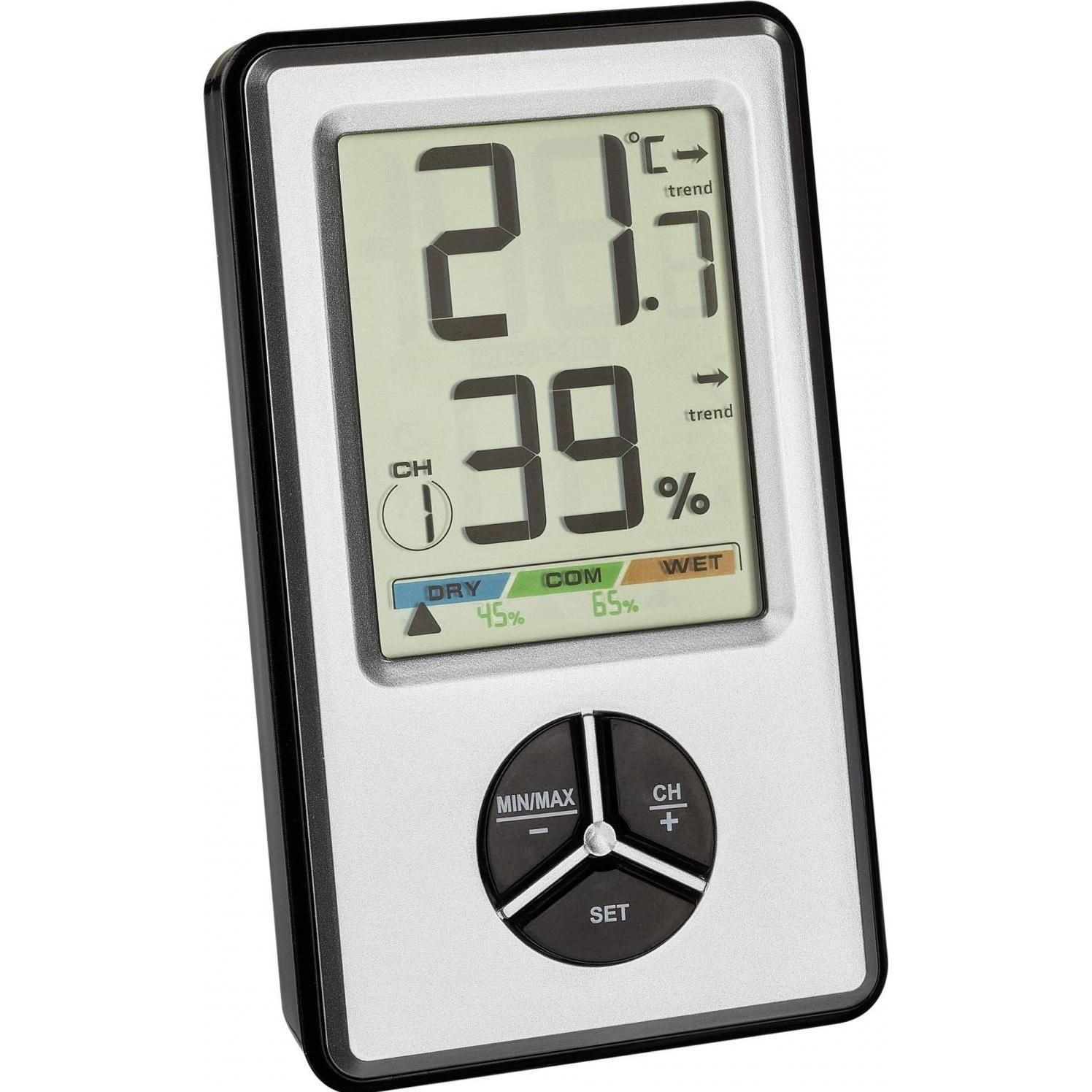 TFA Thermo-Hygrometer, Thermometer + Hygrometer, Weiss