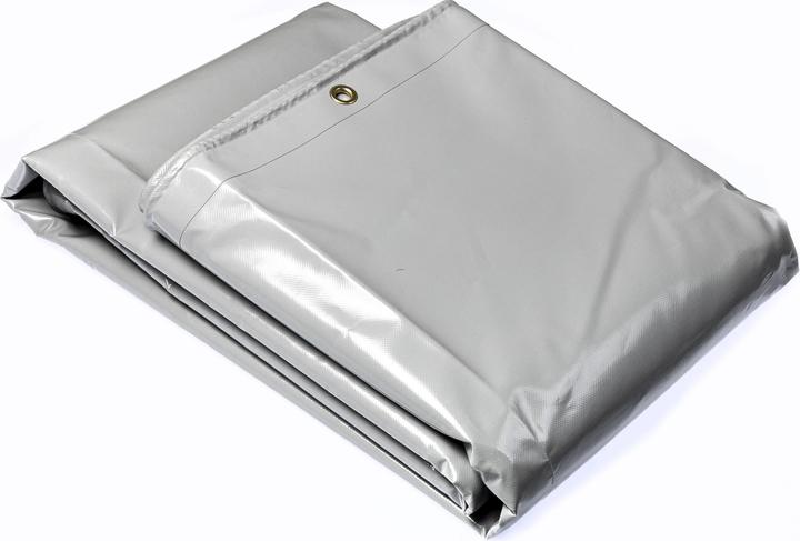 Mehr Garten wasserdichte & UV-beständige, reissfeste Premium PVC Allzweck-Plane, Farbe: grau, 650g/m²