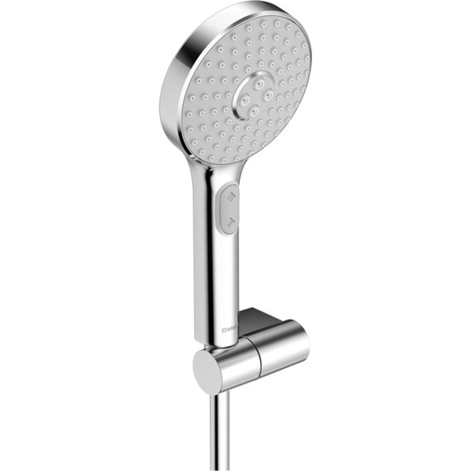 Hansa, Duschbrause, HANSAACTIVEJET Handbrausegarnitur, 3-strahlig, Durchmesser 120mm, 84380133 (3 Strahlarten, 15 l/min)