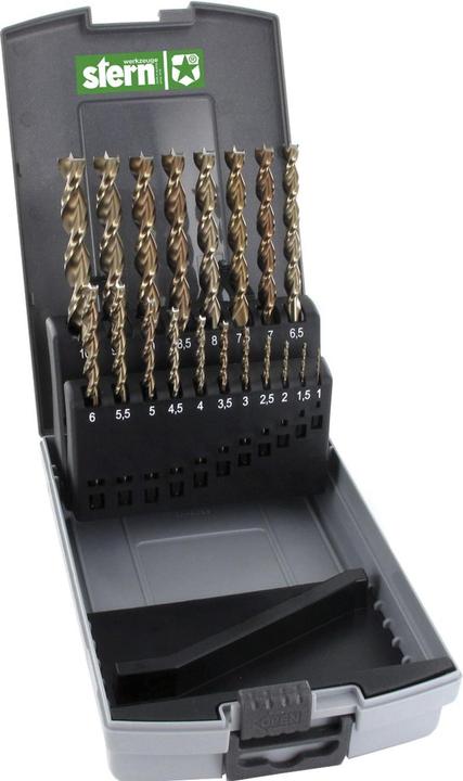 Stern Holzspiralbohrer-Kassette Nr, 307 HS Bohrer ø 1-10 mm 19-teilig (1.0-10 mm)