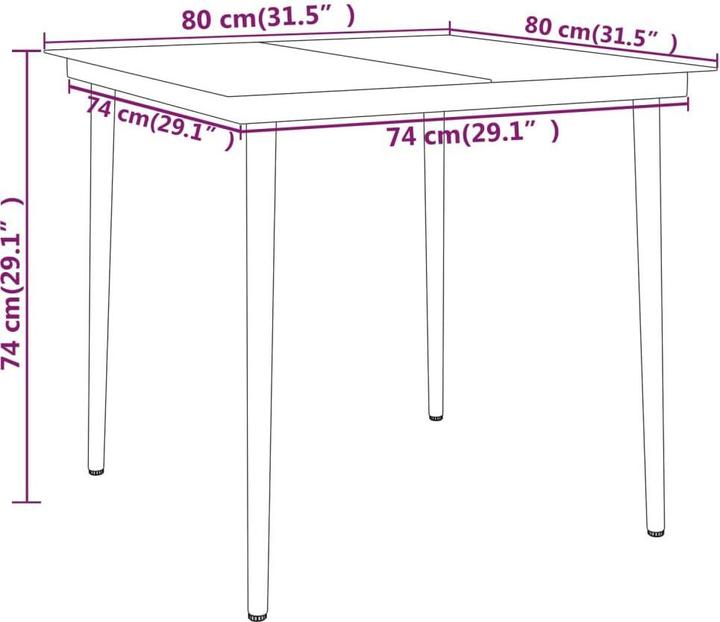 Produktbild vidaXL Garten-Essgruppe