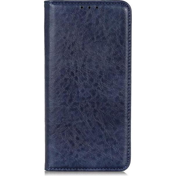 MU Classic Crazy Horse V Leder Bookcover Series (OnePlus Nord), Smartphone Hülle, Blau