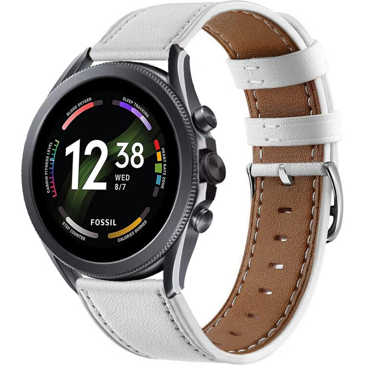 Thumbnail - Strap-it Armband (22 mm, Leder), Uhrenarmband, Weiss