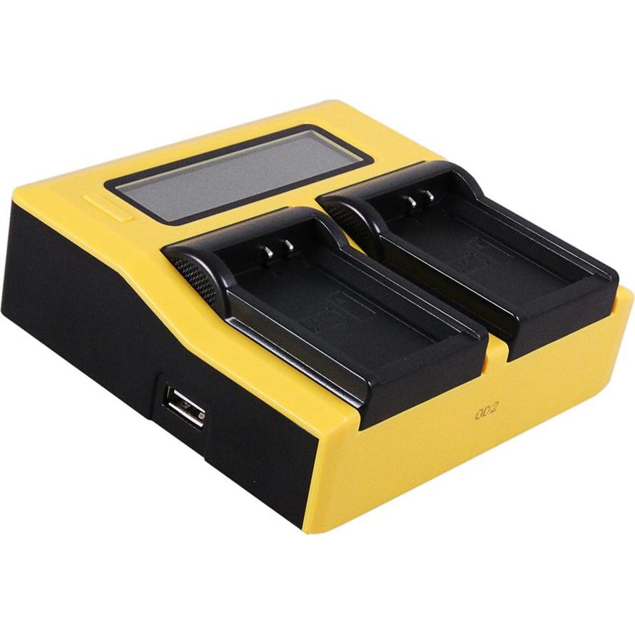 Patona Caricatore doppio LCD per Canon LP-E10 (Caricabatterie per fotocamere), Alimentatore fotocamera