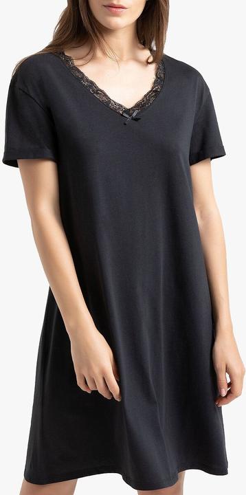 Image du produit La Redoute Collections Chemise de nuit à manches courtes (48)