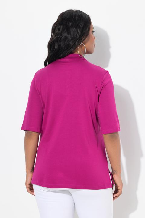 Immagine prodotto Ulla Popken Maglia polo dalla vestibilità classica in cotone Pima con mezze maniche (50, 52)