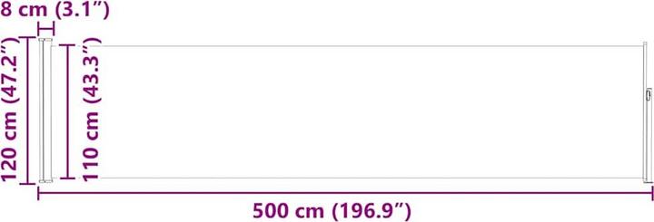 Produktbild vidaXL Seitenmarkise (5 m)