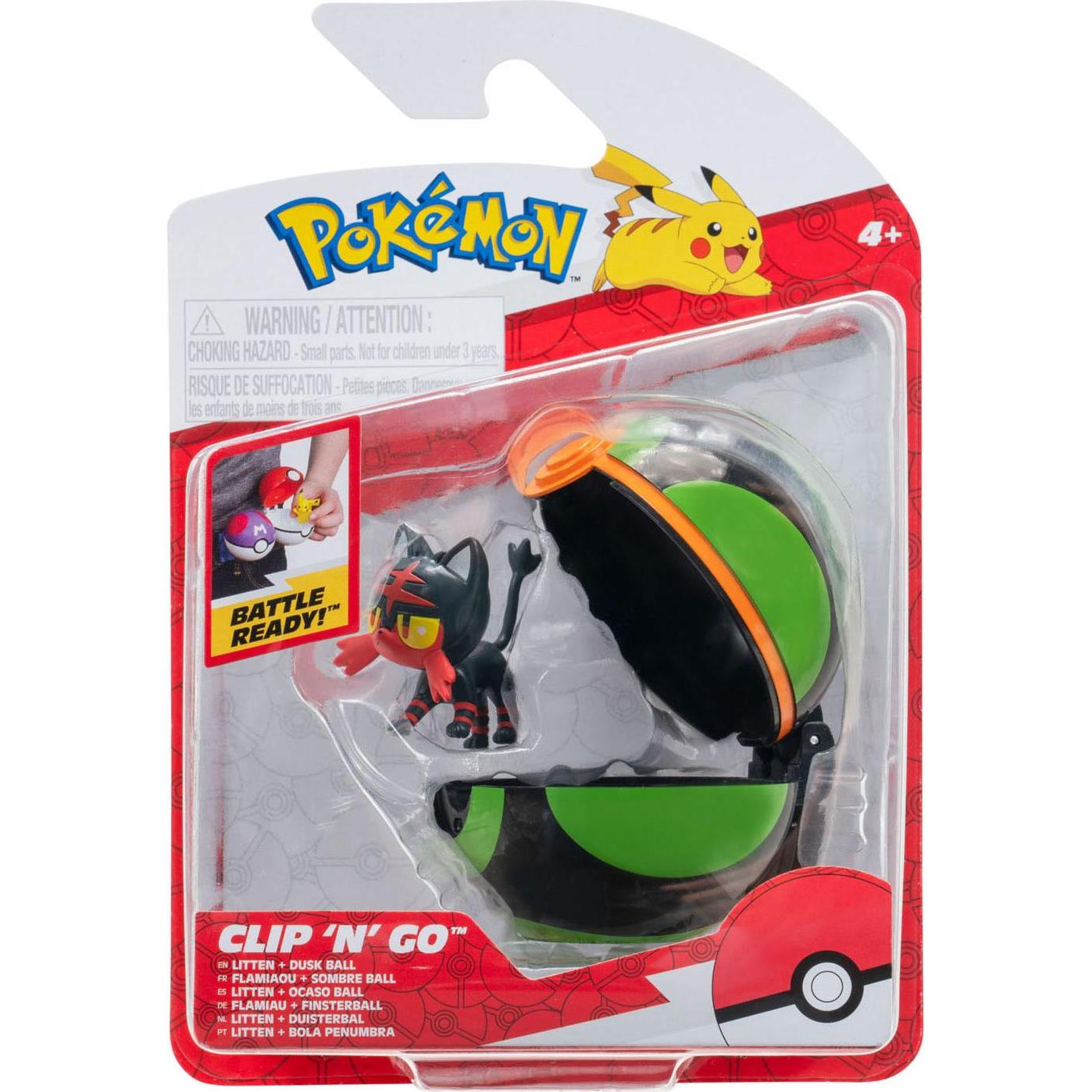 Thumbnail - Jazwares Pokémon Clip'n'Go Poké Balls Flamiau & Finsterball