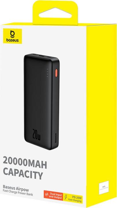 Actual product image Baseus Airpow 20000mAh 20W powerbank (black) (20000 mAh, 20 W, 74 Wh)