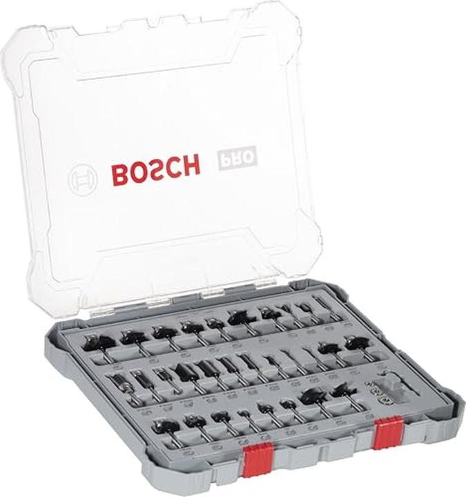 Produktbild Bosch Professional Zubehör 30-teiliges Fräser-Set, 6-mm-Schaft für Handfräsen