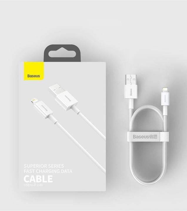 Actual product image Baseus Superior Series Cable USB to iP 2.4A 2m (black) (2 m, USB 2.0)