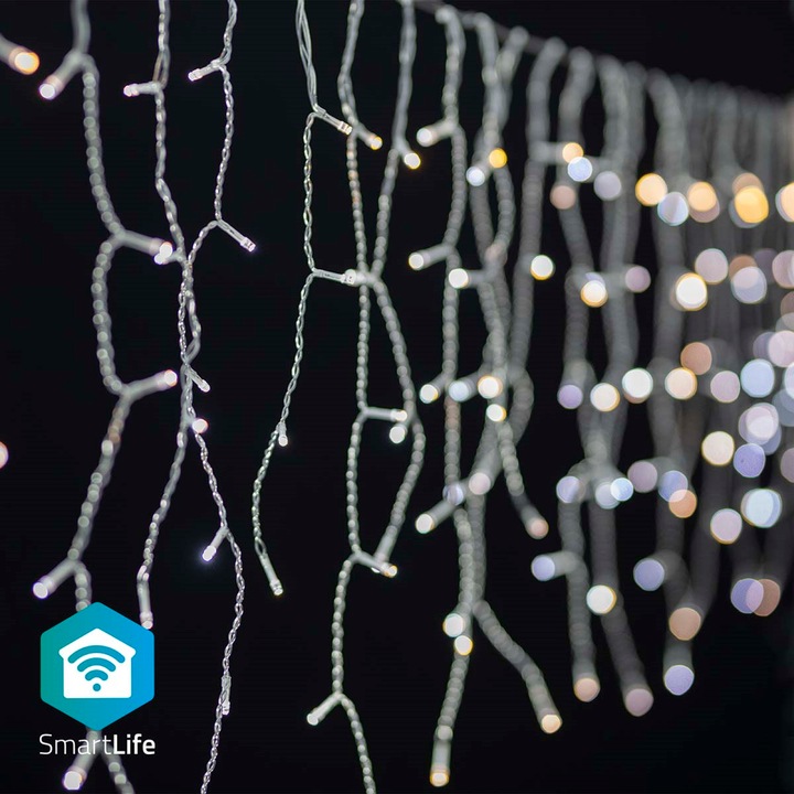 Image du produit Nedis SmartLife Décorative LED | Wi-Fi | Blanc chaud à froid | 400 LED | 8.00 m | Android™ / IOS (8 m)