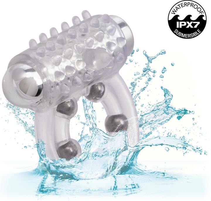 Productafbeelding CalExotics Maximus penisring met vibrerende kralen (5 cm)