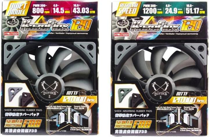 Actual product image Scythe Case fan Kaze Flex 120mm PWM Sp (120 mm, 1 x)