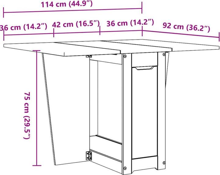 Image du produit vidaXL Esstisch (92 x 92 x 75 cm)