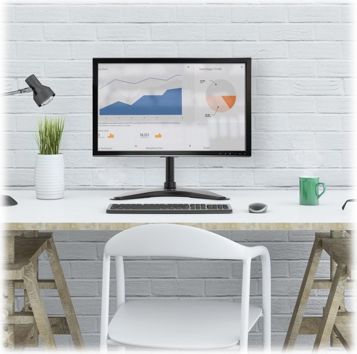 Image du produit Eaton Support pour moniteur de bureau à écran unique pour 33,02cm 13 pouces à 68,58cm 27 pouces écran plat (Tables, 27")