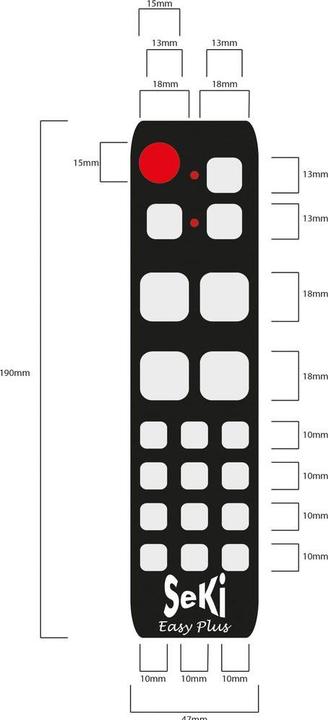 Actual product image Seki Easy Plus (Universal remote control, Infrared)